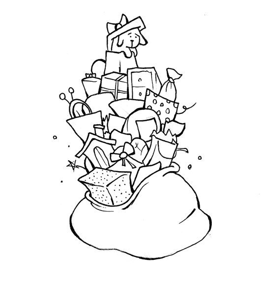 To print the following Christmas Present themed coloring pages, 